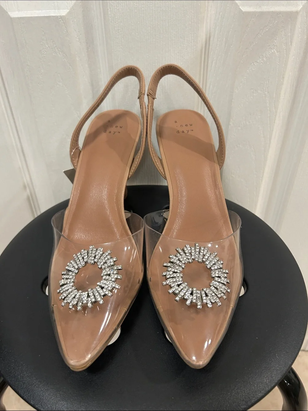Clear/Nude Dress Sandals Size 12